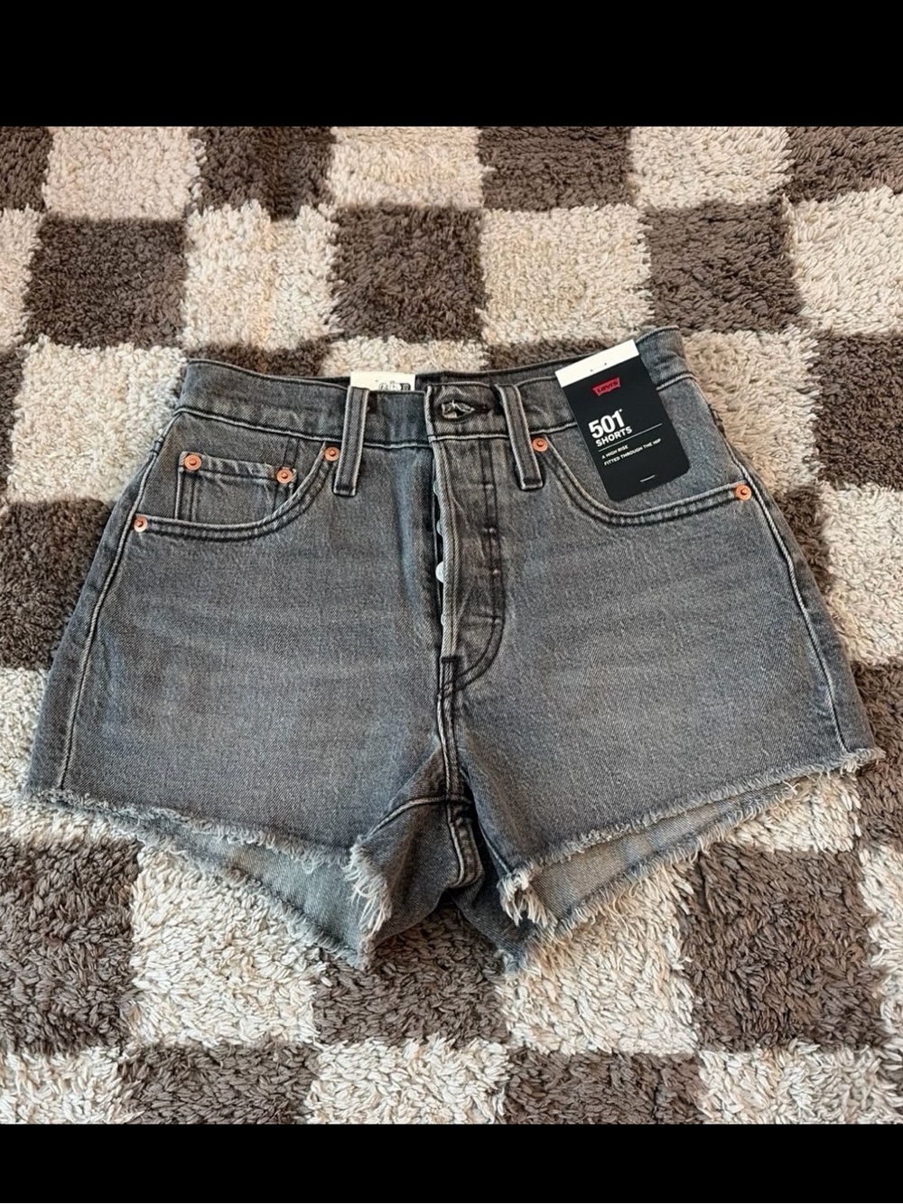 Levi’s 501 denim shorts gray/washed black